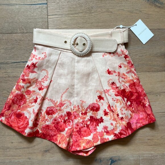 High Tide Tuck Shorts - Pink Ikat Floral - Picture 2 of 7
